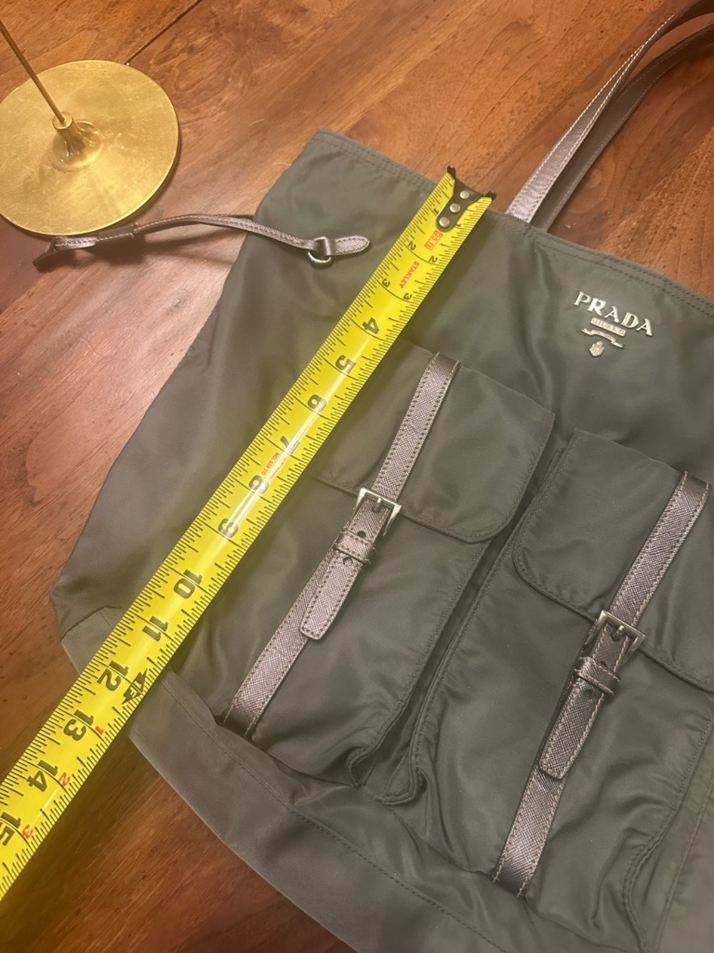 Prada Gray Tessuto Nylon Bag 
Like new! - Picture 8 of 9